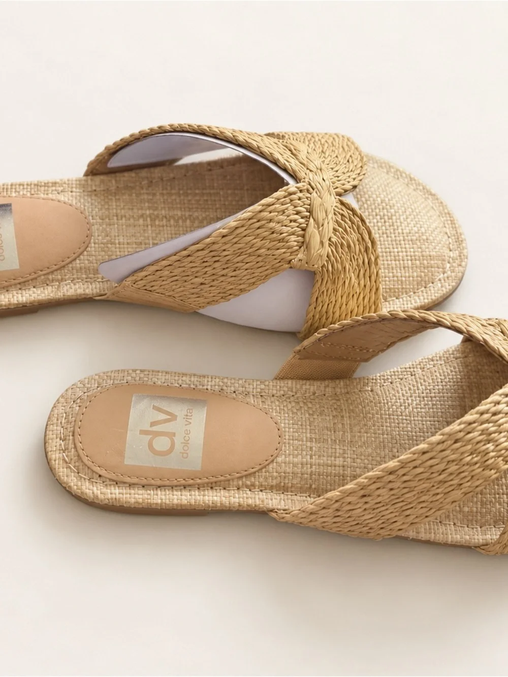 Dolce Vita Geeya Raffia Bow Slide Sandals Women’s 8.5